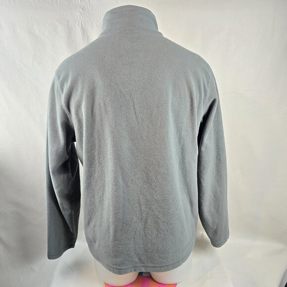 Eddie Bauer Fleece Mens Medium Gray Fast Fleece 100 Quarter Zip Pullover Light - Picture 6 of 10
